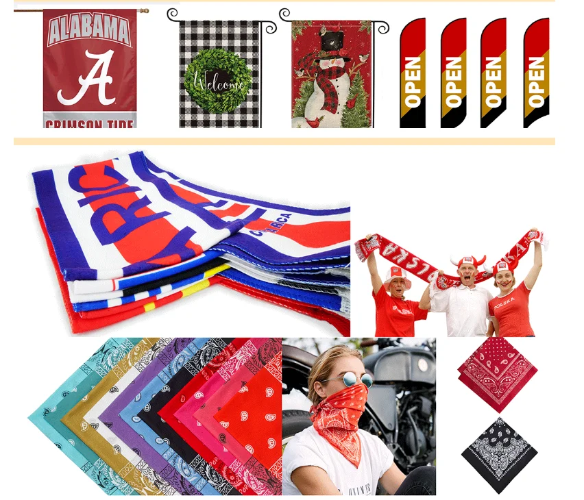 HeYuan American wooden pole hand waving flag gun head gold head polyester Game Party Event small handle usa flag