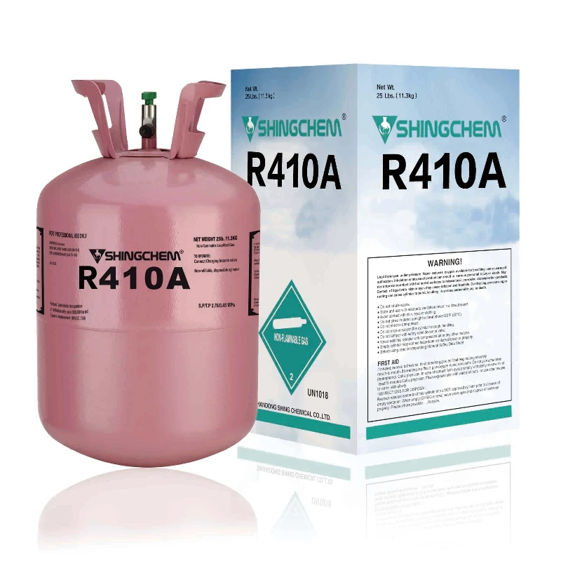 Hot sale high purity 99.99% 410a refrigerant 25lb r410a refrigerant gas cylinder price for air conditioner