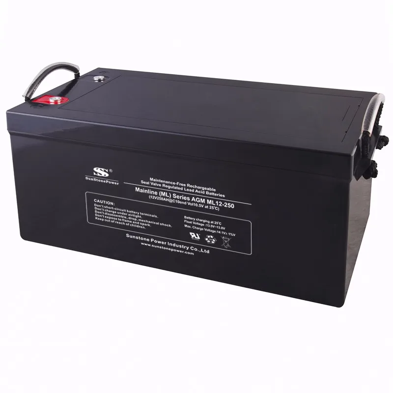 New arrival custom made Rechargeable AGM Type Lead Acid UPS Battery Backup VRLA Batteries 12v 250ah