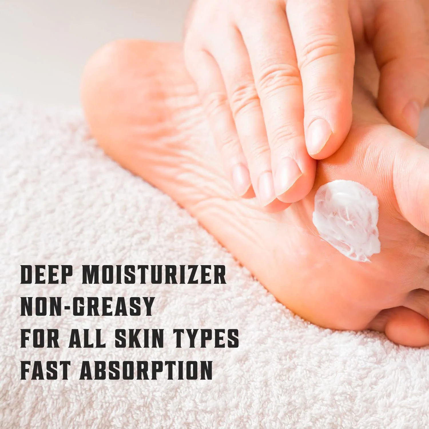 Tea Tree Foot Cream for Dry Cracked Heels Foot Balm Repair Cream with Aloe Vera and Mint