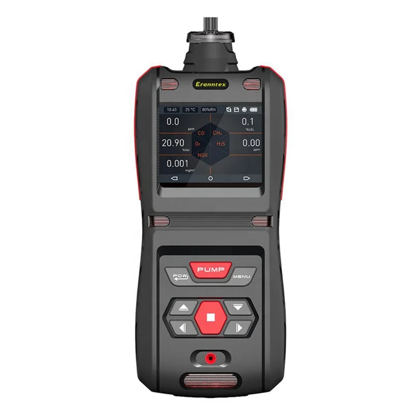 portable 5-in-1 gas detector CO H2S O2  Ex CO2 meters gas analyzers With built-in pump For industry