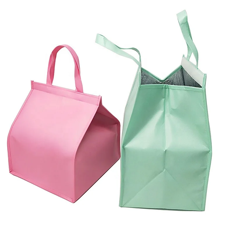 Cheap Custom Logo 4/6/8 Inch Non-woven Triangle Cake Insulation Bag Aluminum Foil Seafood Cooler Bag