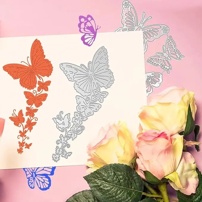 Metal Cutting Dies Leaves Birthday Leaves Stencils Birthday Cards Scrapbooking Paper Card for Craft DIY Stamps Easter Decoration