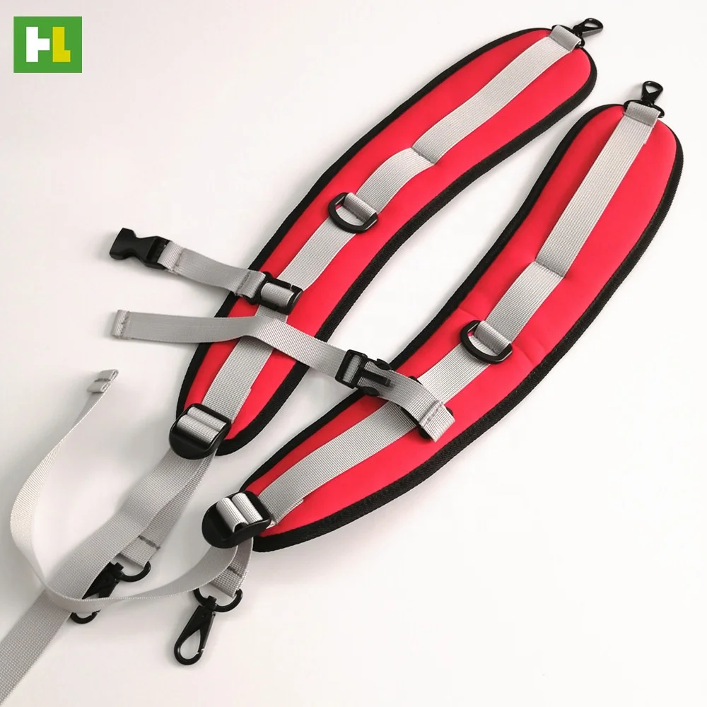 High quality detachable red SBR padded backpack shoulder strap