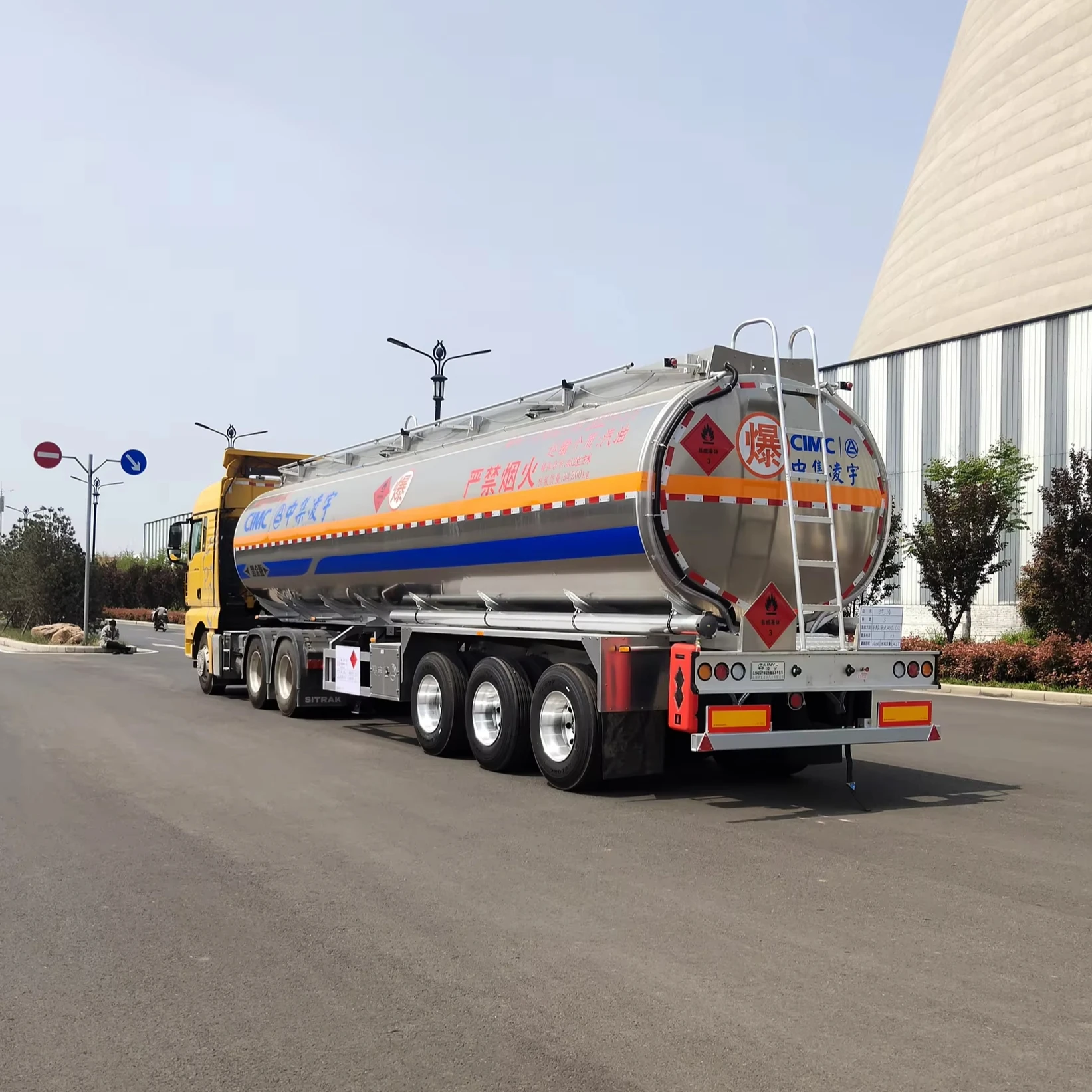 CIMC 3-осевой алюминиевый сплав 40cbm 45000l 50000 литров топливный бак полуприцеп для бензинового дизельного реактивного топлива керосин