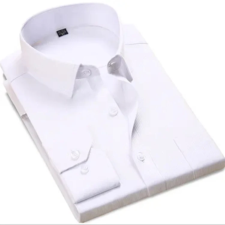 Custom Logo Long / Short Sleeve Casual Business Flannel Shirts 100% Cotton Office Dress Shirt Men Wholesale