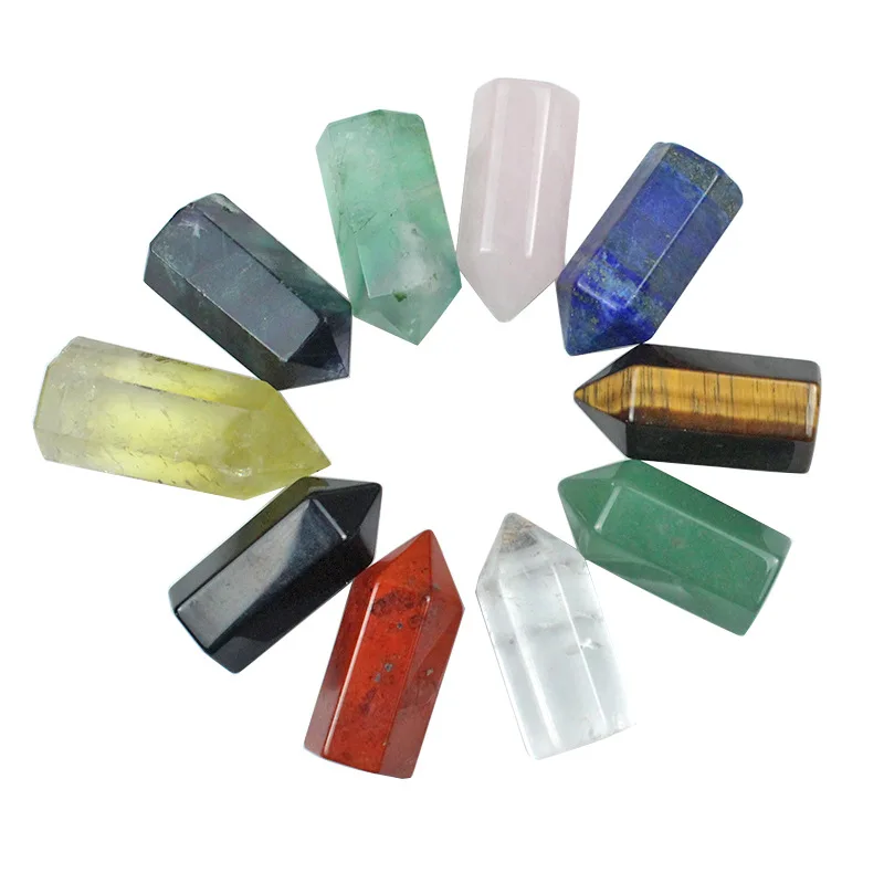 3.5*1.5cm Healing Energy High Quality Crystals Healing Stones Tower Crystal Wand Point Souvenir Europe FENG SHUI FAIRY Quartz