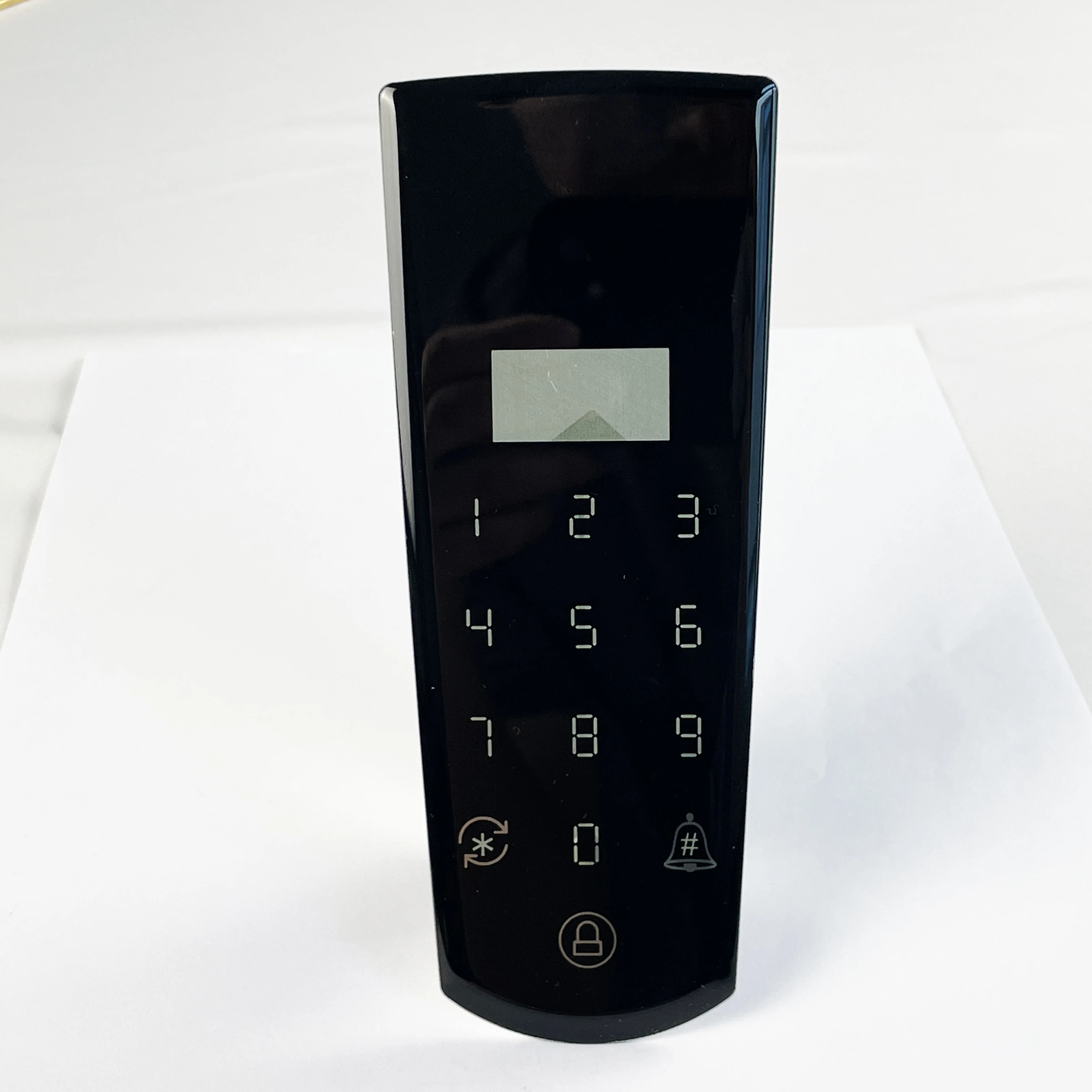 Custom Perforated Silkscreen Printing Electronic Door Lock Tempered Glass Panel Touch for Hotel
