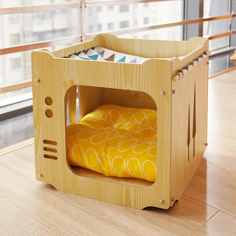 China Wholesale Wooden Cat Dog House Dogs Kennel Pet Houses Large Wooden Dog Cage House