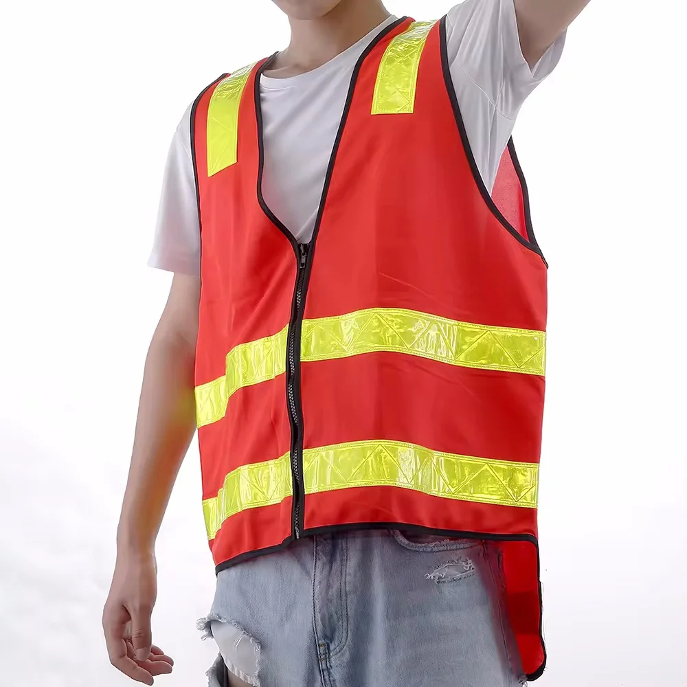 New Arrival Environmentally Printing Reflective Warning Safety Vest with Lattice work construction vest