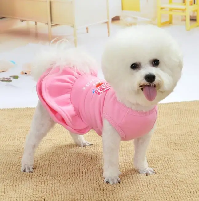 wholesale custom dog pet clothing lovely small dog skirt for girls pet dresses