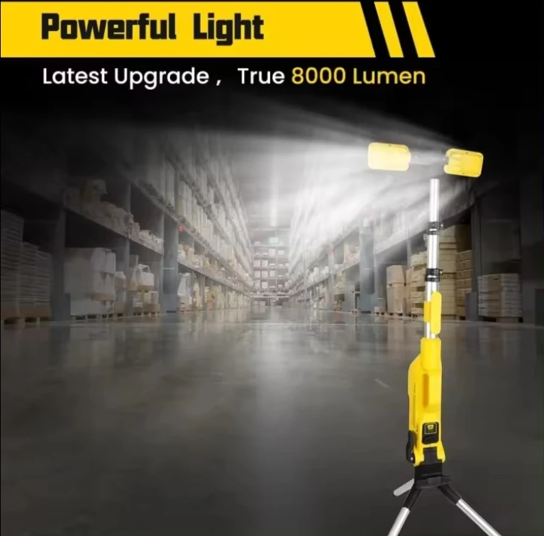 LED Working light Mobile lighting Rechargeable  with Fold able triangle bracket