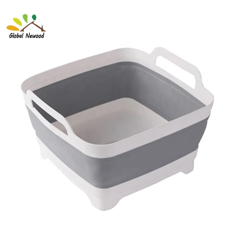 Дуршлаг складной, 9 л, с сливной заглушкой и пластиковыми ручками