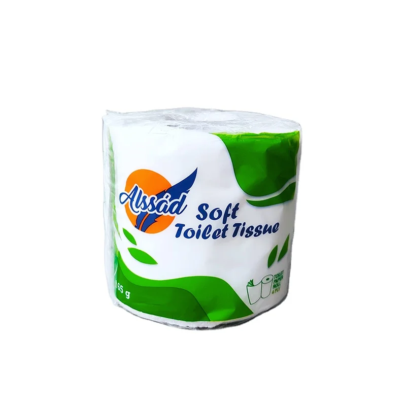 Wholesale factory high quality bathroom material pure virgin wood pulp 3Ply 4Ply toilet tissue roll paper