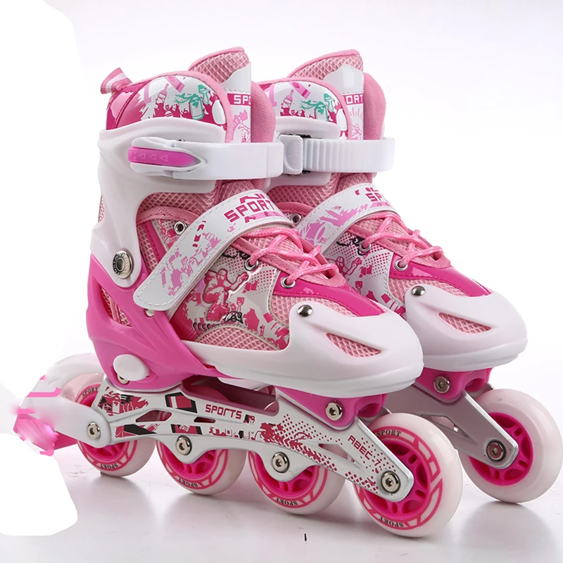  Регулируемый Профессиональный Patines дети светящиеся колеса Inline четыре для роликовых