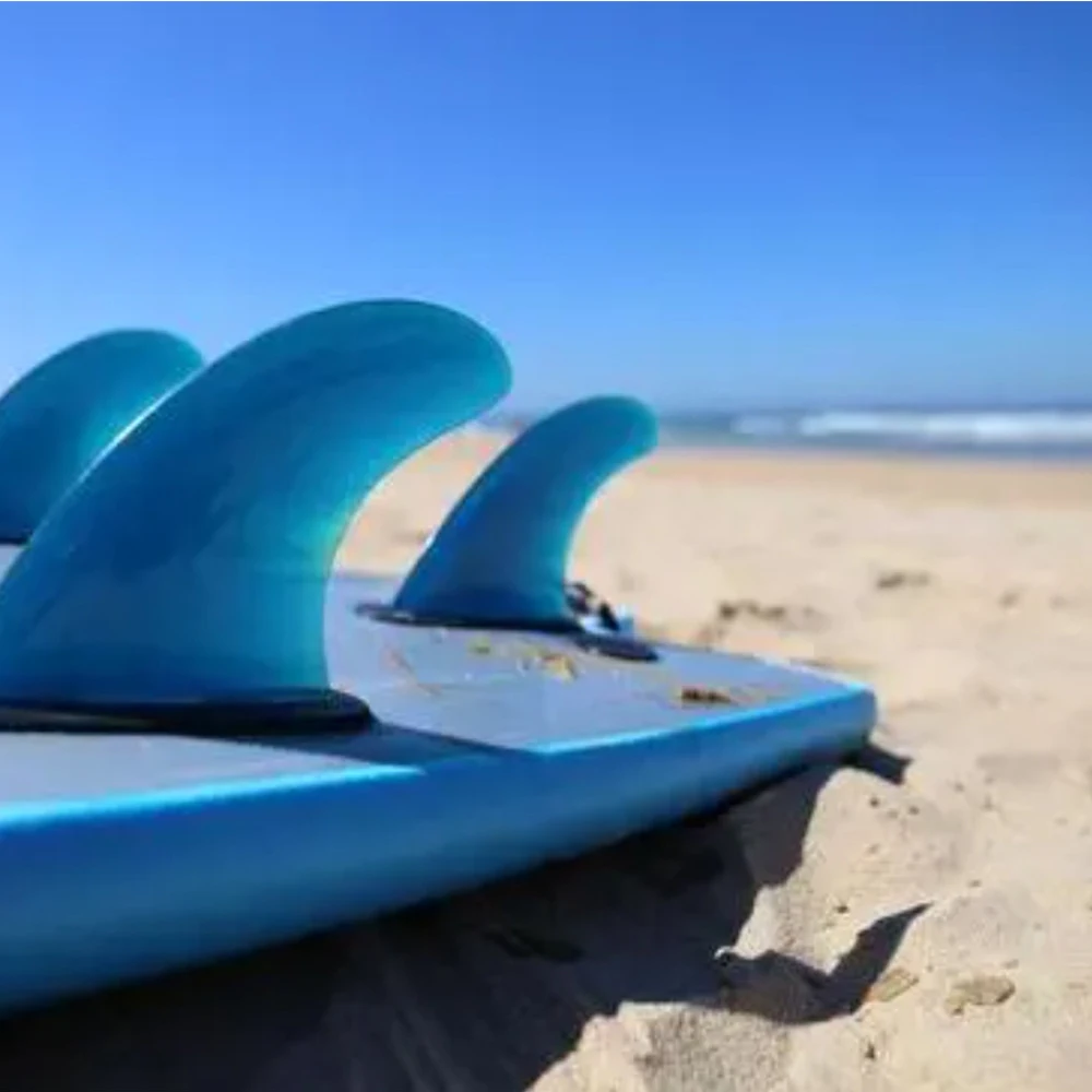 ISURE Marine Blue Transparent surfboard Soft fin splitter SUP tail rudder surf accessories