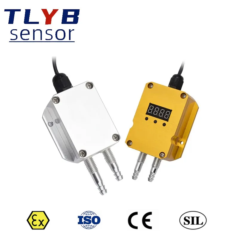 4-20 mA air pressure sensor Wind pressure transmitter Differential pressure sensor 100pa  200pa 300pa 5kpa