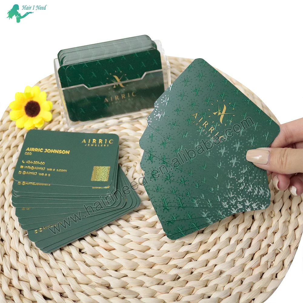 customized business card printing UV gold silver foil stamping paper business card luxury qr code business card