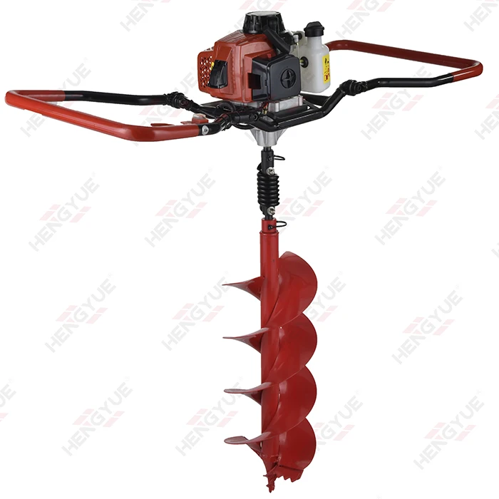 
2 men operate 68 cc Earth Auger / 2 men Ground Drill with 3 Bits 2 Stroke Post Hole Digger Earth Auger 