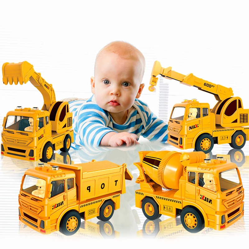 
Inertial swing engineering vehicle pull back inertial car children boy educational toy car model mixer truck 