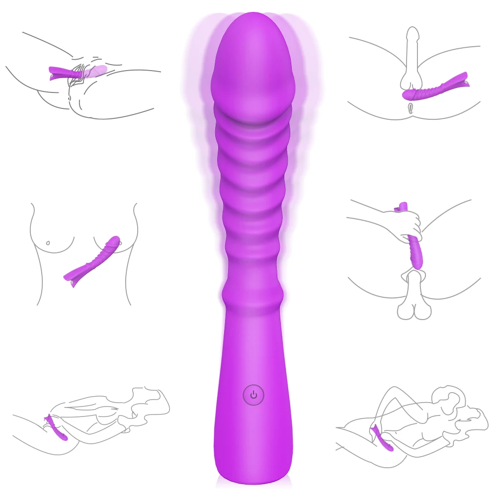 Adult novelty sex toy pink lady vibrator, long thin vibrator dildo for female