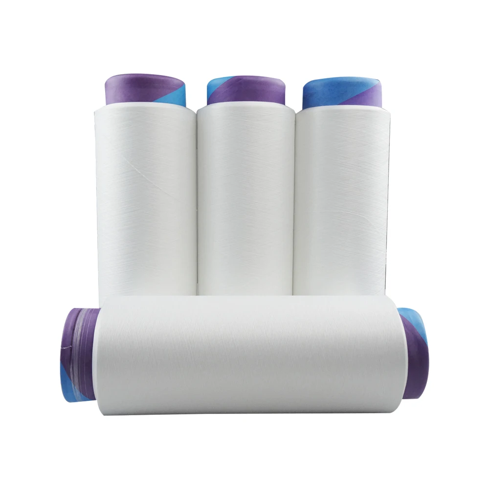 150D S Z No oil high tenacity polyester filament yarn raw white textured DTY yarn for knitting