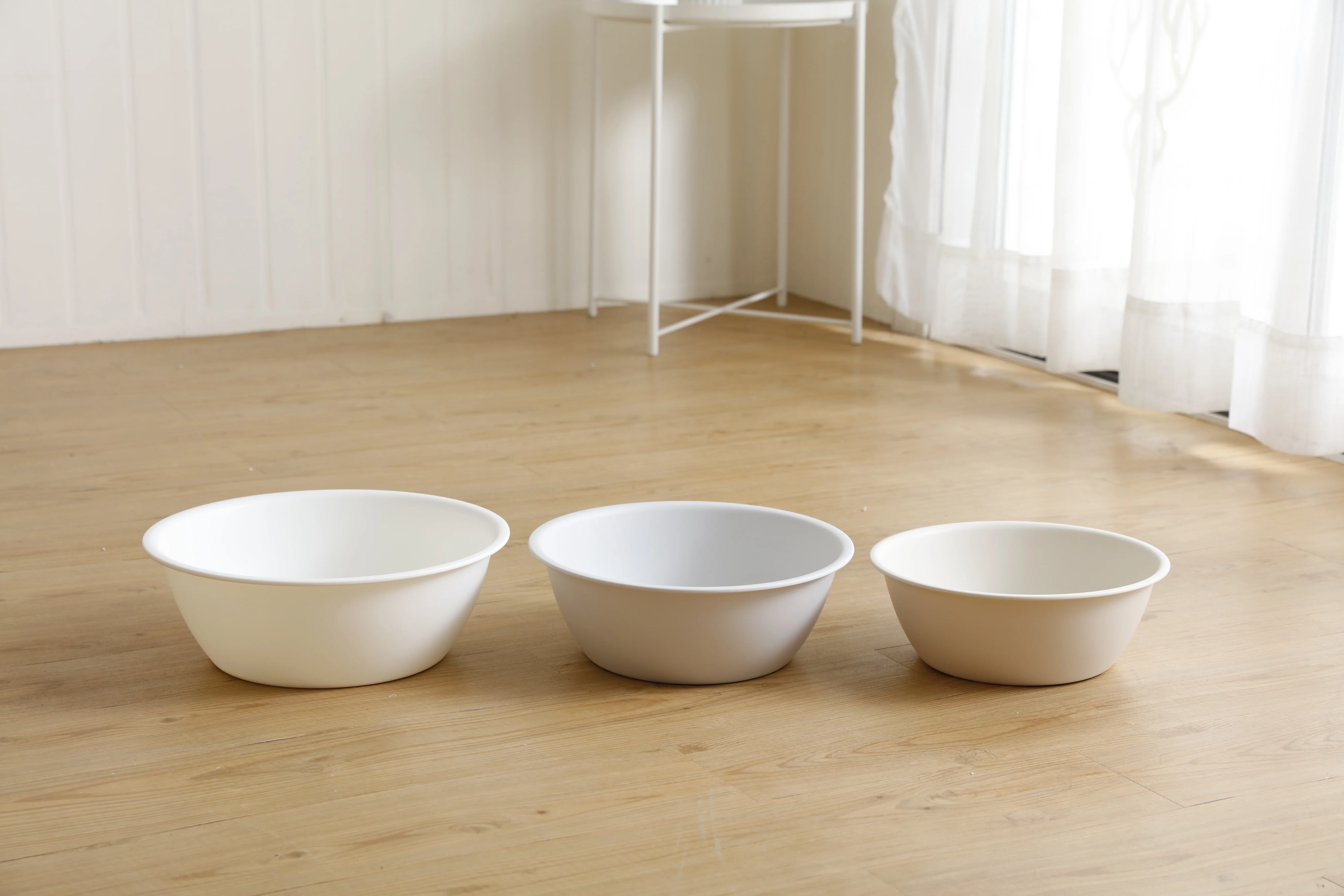 High Quality Frosted plastic round bathroom kitchen wash clean basin household multipurpose colorful round fruits wash basin