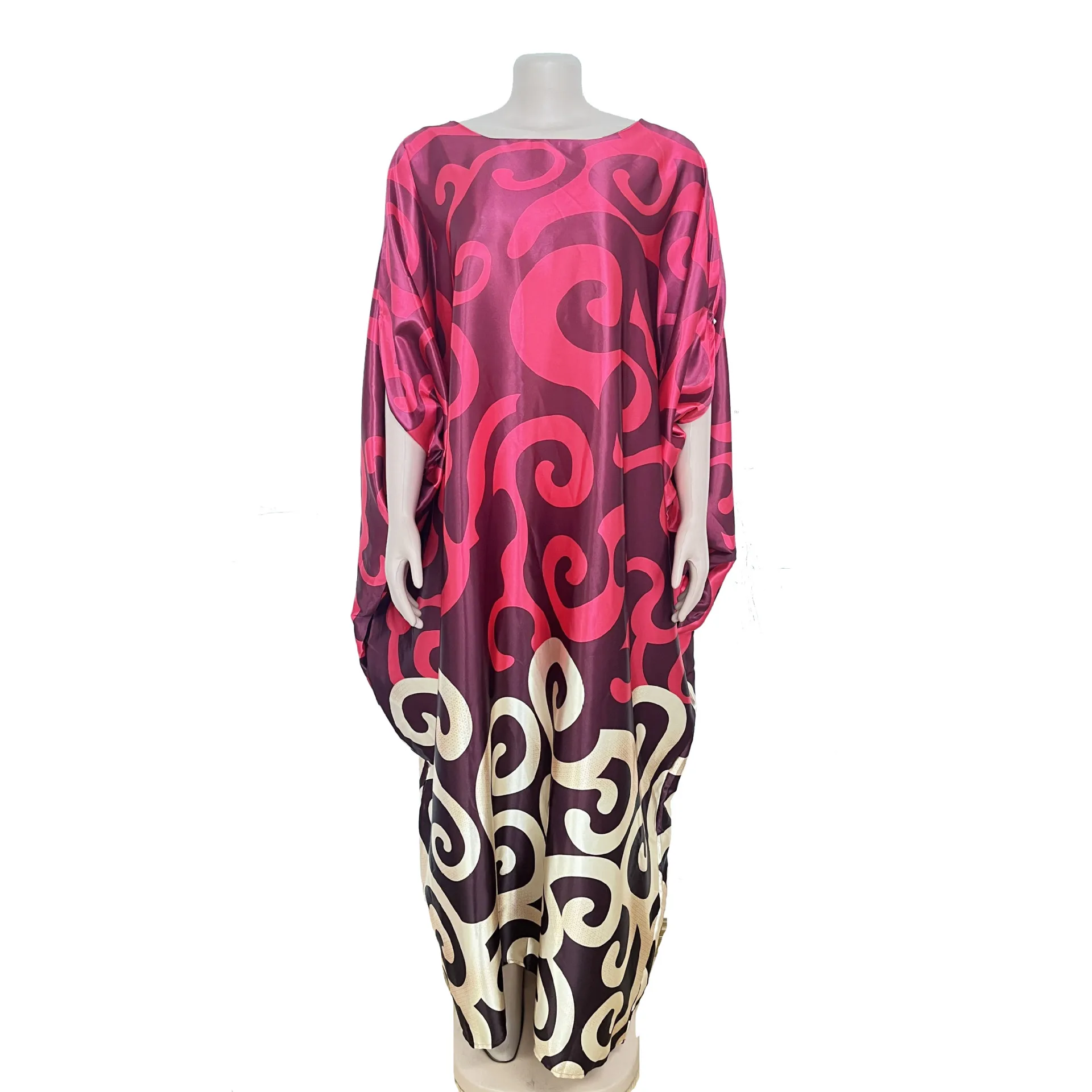 Sinya New Product Loose Muslim Hijab Print African Women Gowns Robe Dresses Plus Size Oversize Female Ladies Clothing