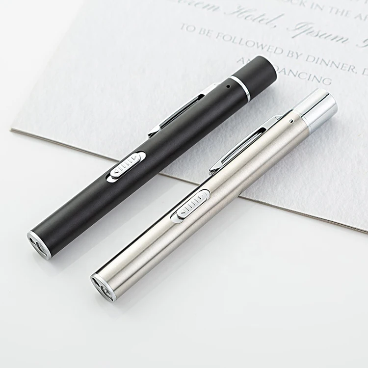 Portable Led Flashlight Stainless Steel Mini Rechargeable Flashlight Small Strong