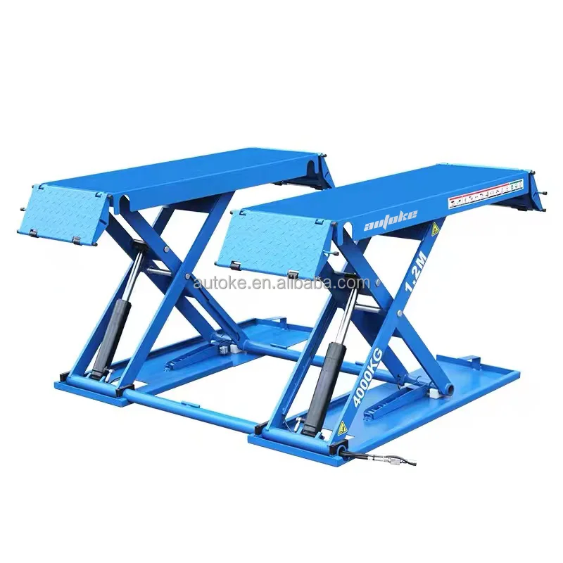 1.2m and 4t Mobile Scissor Car lift 4000kg Movable Scissor lift platform