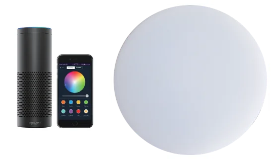 Умный коммерческий светильник Banqcn с Wi-Fi работает управлением Alexa и Google Assistant многоцветный потолочный регулируемой яркостью IP54 18
