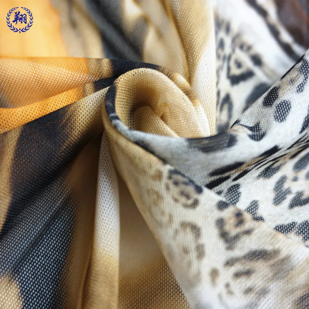 N045PB2 95%nylon 5%spandex Stretch Power net Mesh 90 Square Gram For Women Lingerie Underwear Fabric