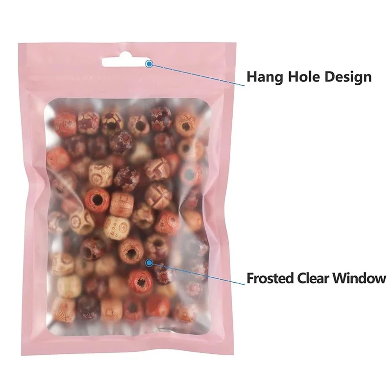 Colorful Mylar Bags Ziplock Hang Bag for Jewelry Display Packaging Self Sealing Foil Pouch