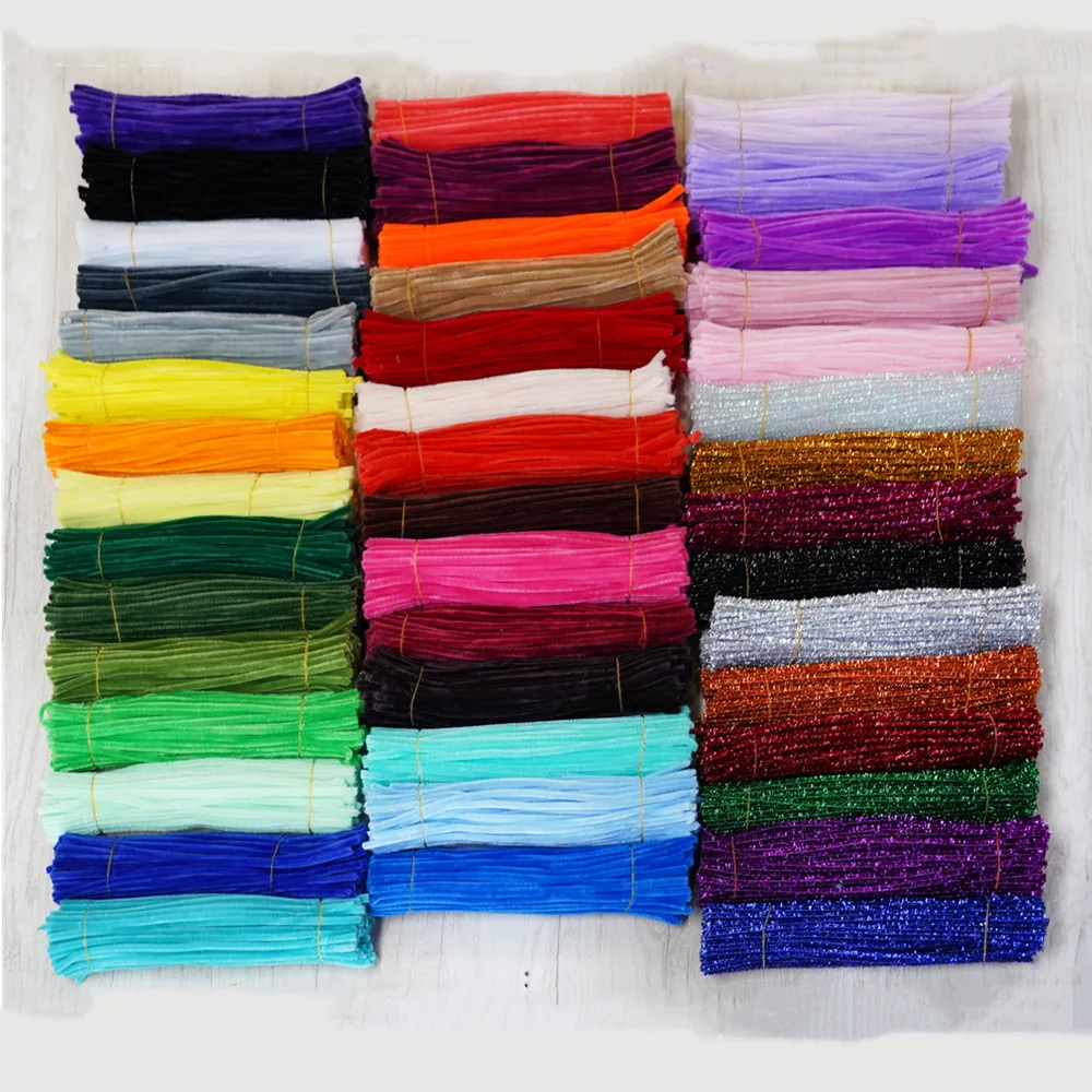Pipe Cleaners Craft Bulk 100pcs Toy Craft supplies chenille stems Fuzzy Sticks limpiapipas manualidades 30cm pipe cleaner