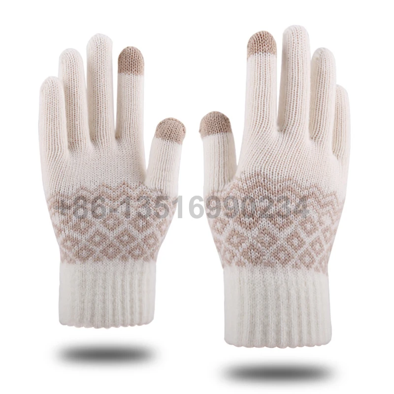 Варежки перчатки зимние жаккардовые для мужчин и