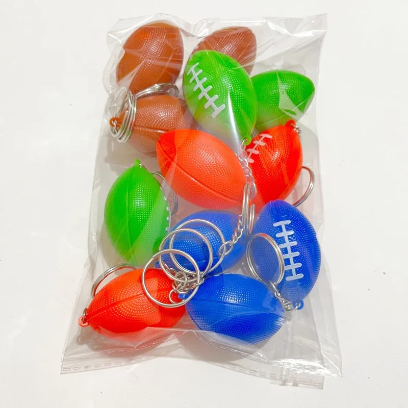 New Creative Simulation Mini Rugby Keychain Keyring Car Pendant Sports Games Small Gift