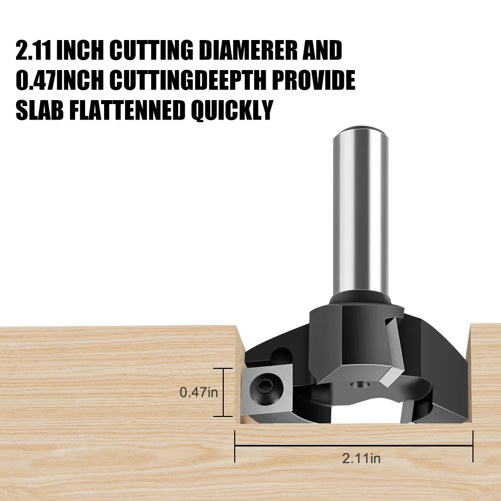Spoilboard Surfacing Router Bit CNC Milling Machine Slab Flattening Cutter Carbide Insert Bit for Woodworking Carving