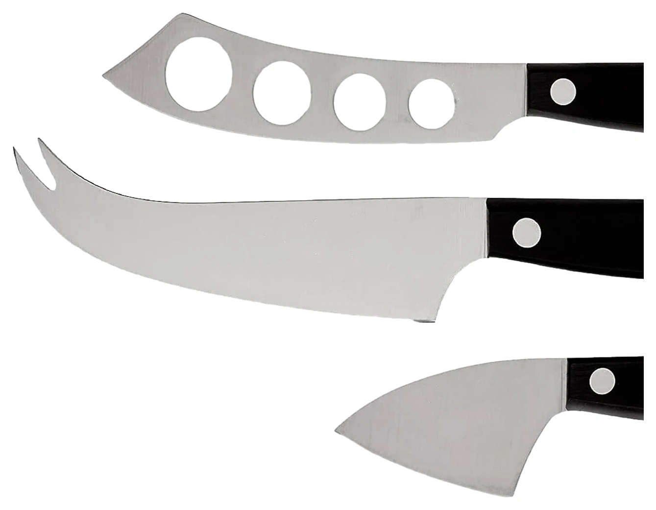 3-Piece Gourmet Cheese Knife Gift Set Parmesan or hard perforated  cheese knife semi-hard cheese knife with fork tip