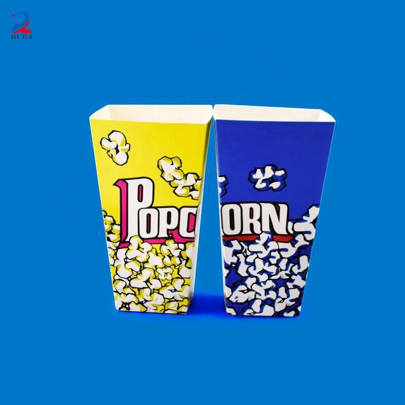 Popcorn tubs wholesale custom logo paper cups for popcorn large capacity paper bucket for food