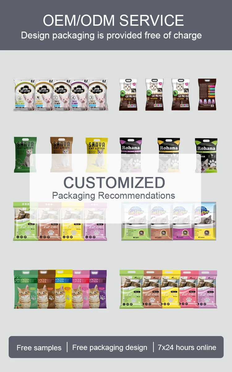 Cat Accessories manufacturer OEM 10L Cat Litter Quickly Clumping Odor Control Bentonite Cat Litter For Pets