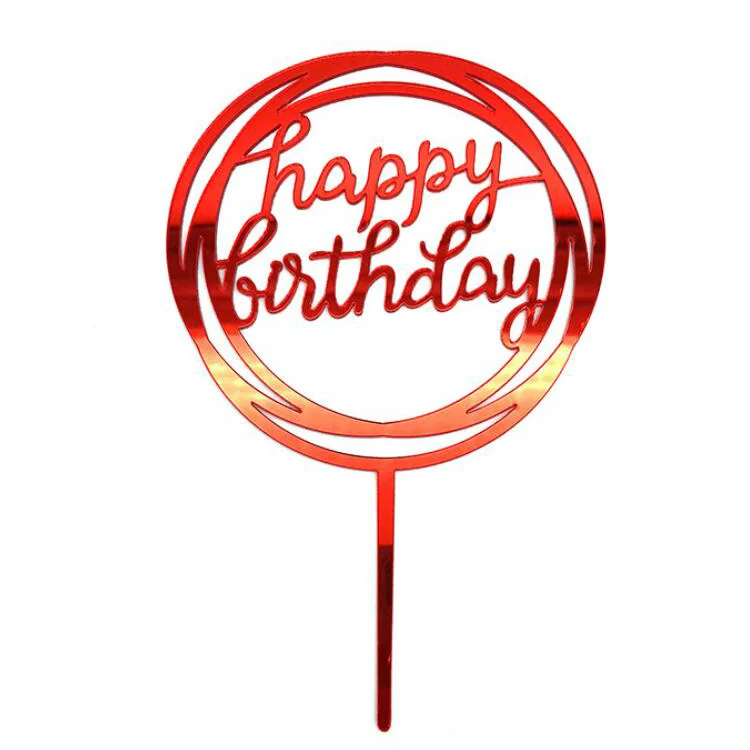 XINLU различные цвета, Топпер для торта на день рождения, акриловые буквы, золотые, серебряные, синие украшения для торта на день рождения, товары для вечеринок