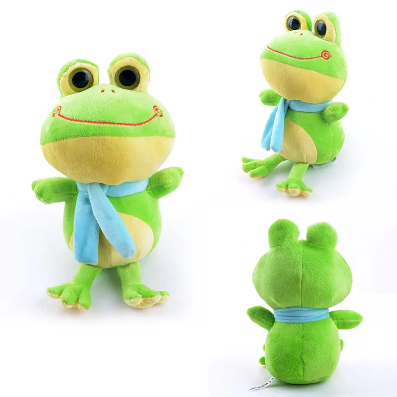 Wholesale Cheap custom lovely green frog animal stuffed and plush toy