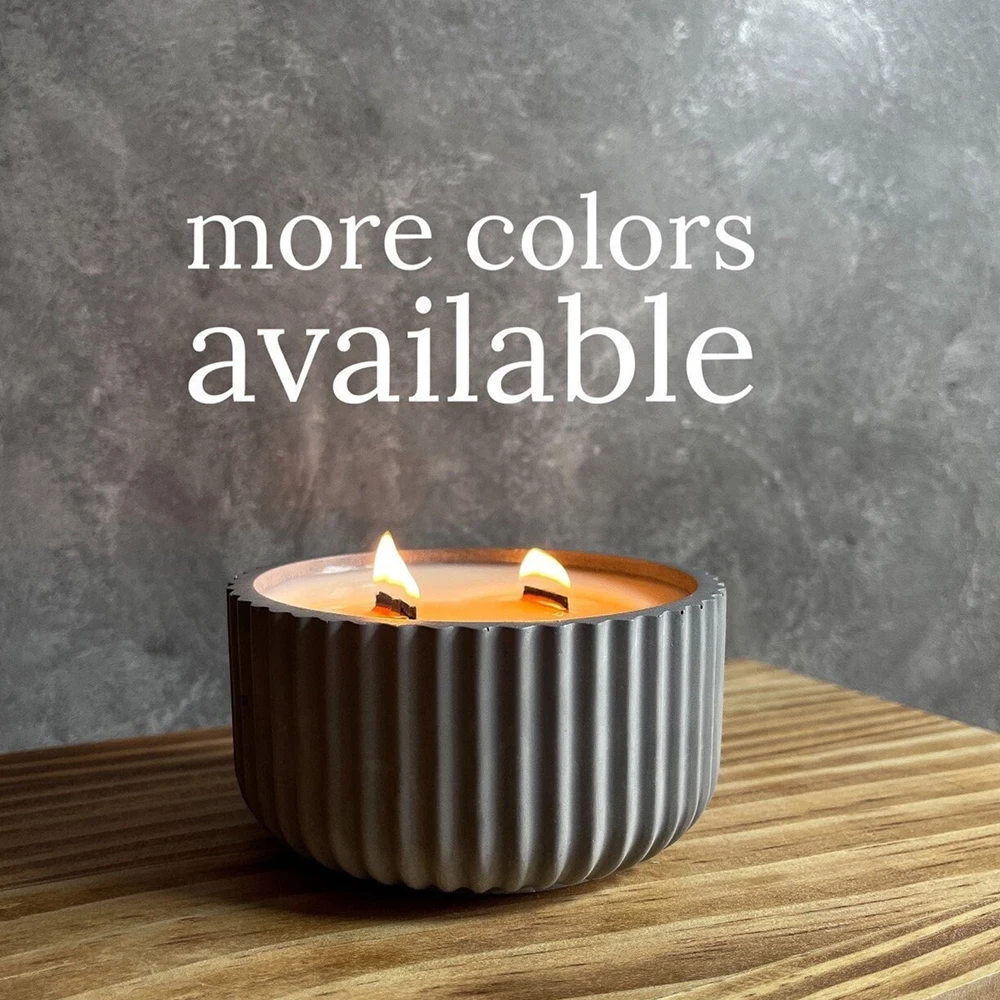 Uobobo Custom 8OZ Hand Made Cement Soy Wax Scented Candle Jar Fragrance Candle Container Holder
