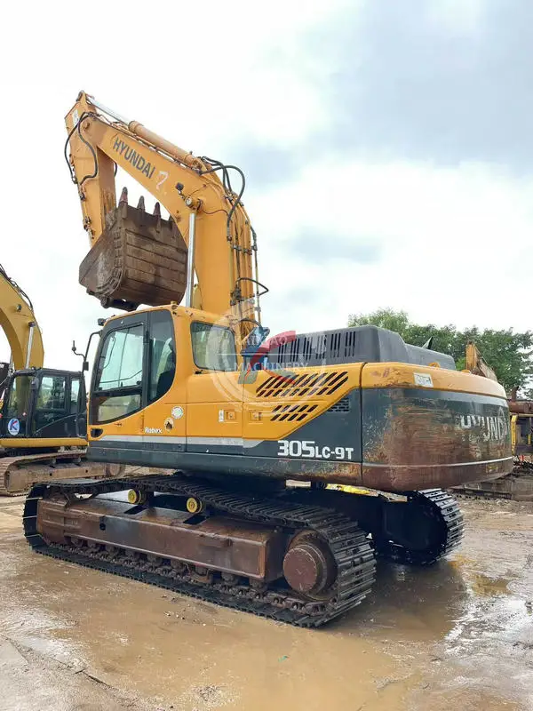 Hyundai 305-9T used excavator excavadora backhoe  30 ton in stock crawler digger hydraulic machine secondhand low price cheap