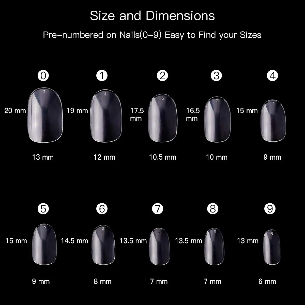 Nail Factory 500Pcs/Bag Oval Nails Natural Short Oval Tips Transparent False Artificial Nail Natural