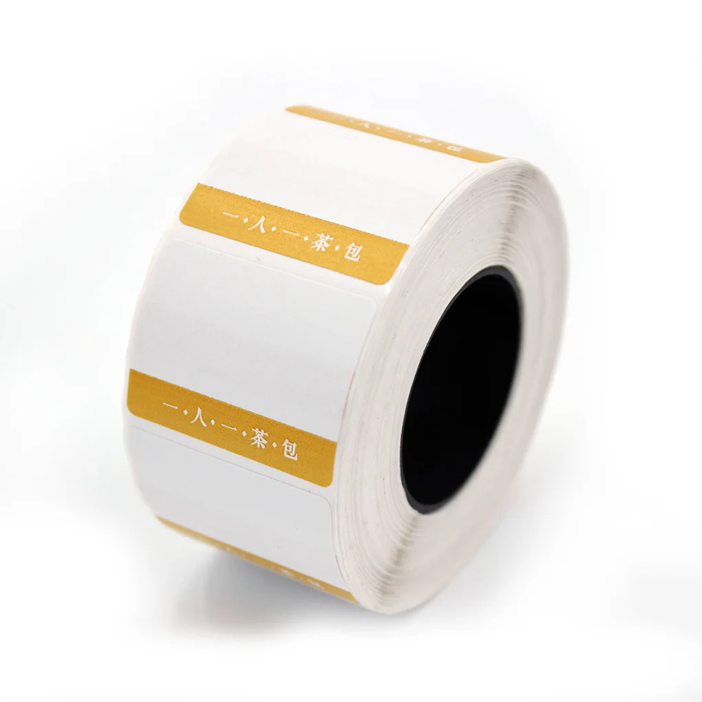 OEM semi-glossy face paper custom printing thermal transfer adhesive label