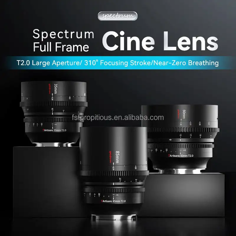 7artisans MF 35mm T2.0 Full Frame Ultra-long Focus Cine Lens for Studio Photography with Sony E Nikon Z Panasonic Sigma L Mount