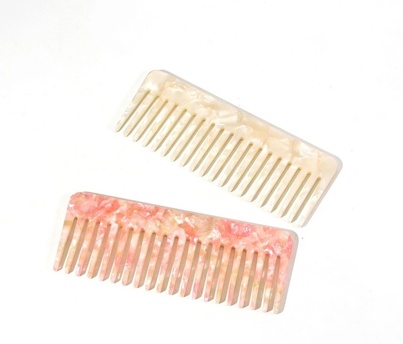 Hot China Products Custom Wholesale Large Size Cellulose Acetate + Stainless Steel Hair Combs
