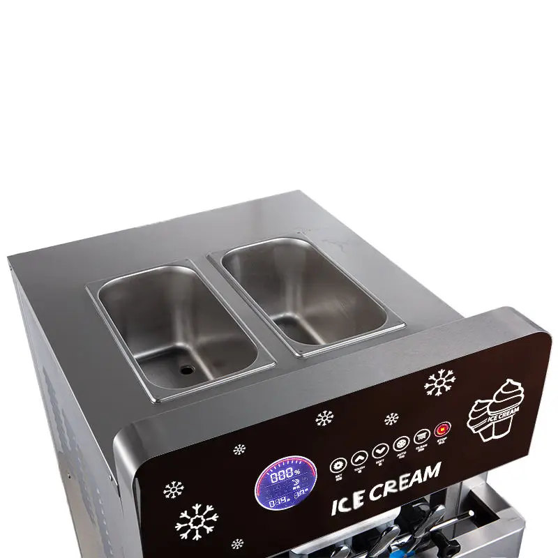 Food cart Ice Cream Machine Economic tabletop Stainless Steel Commercial Automatic Soft Serve Ice Cream Maker Machine