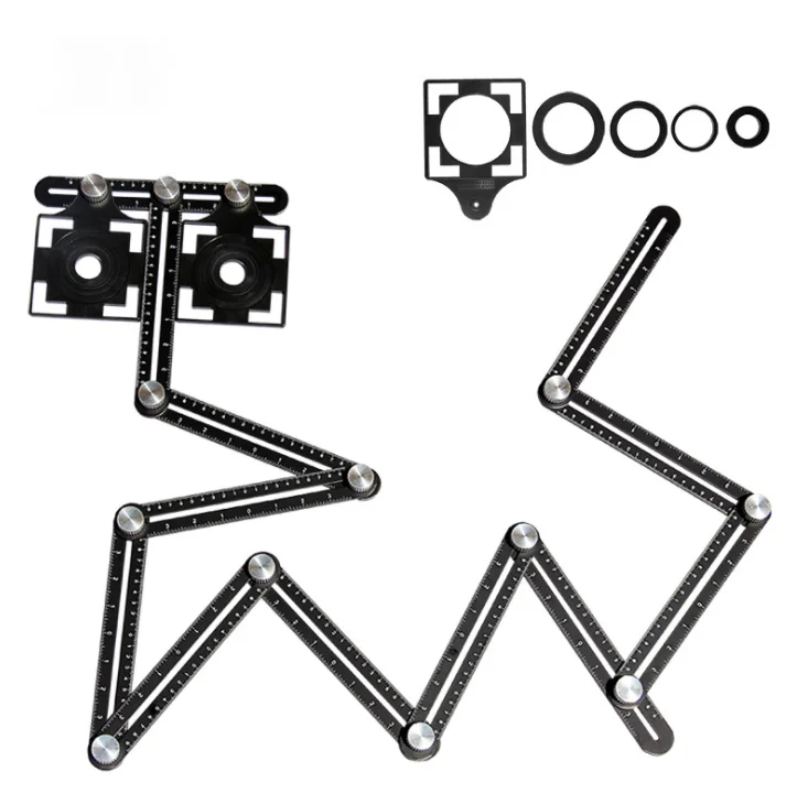 Contains Level Aluminum Alloy Six-fold Ruler Ceramic Tile Opening Locator Set Kit
